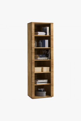 Massivholz Regal Eiche natur 5 Böden 201 cm hoch